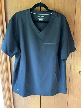 Healing Hands HH360 Men’s V-Neck Medical Scrub Top - Black XL